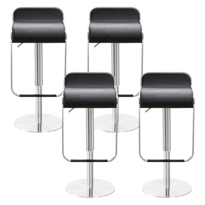 Faux Leather Indoor Counter Chair Contemporary Metal Legs Bar Stools