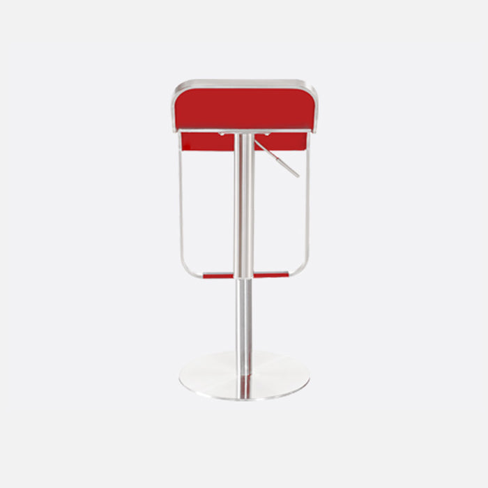 Faux Leather Indoor Counter Chair Contemporary Metal Legs Bar Stools
