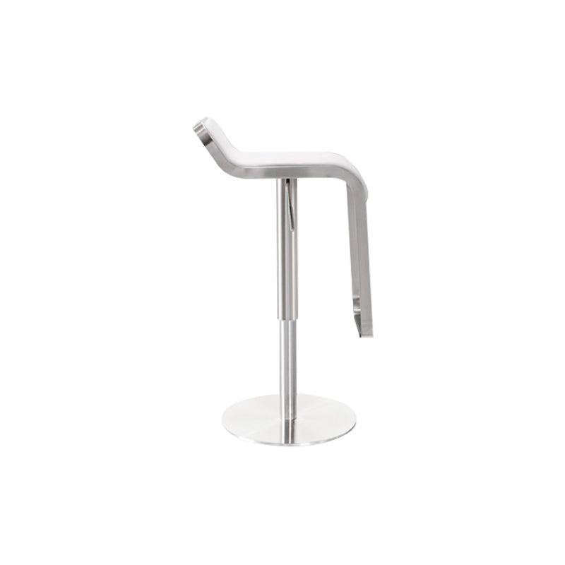 Faux Leather Indoor Counter Chair Contemporary Metal Legs Bar Stools