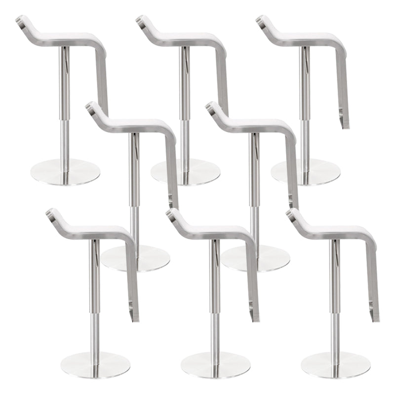 Faux Leather Indoor Counter Chair Contemporary Metal Legs Bar Stools