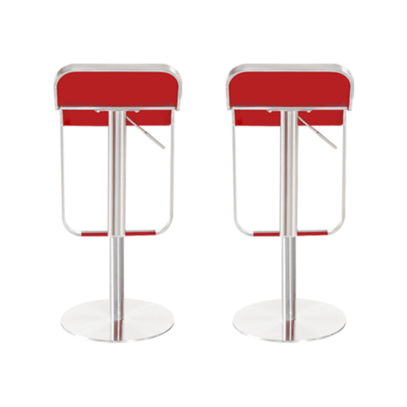 Faux Leather Indoor Counter Chair Contemporary Metal Legs Bar Stools