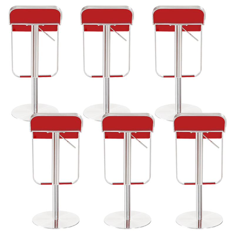 Faux Leather Indoor Counter Chair Contemporary Metal Legs Bar Stools