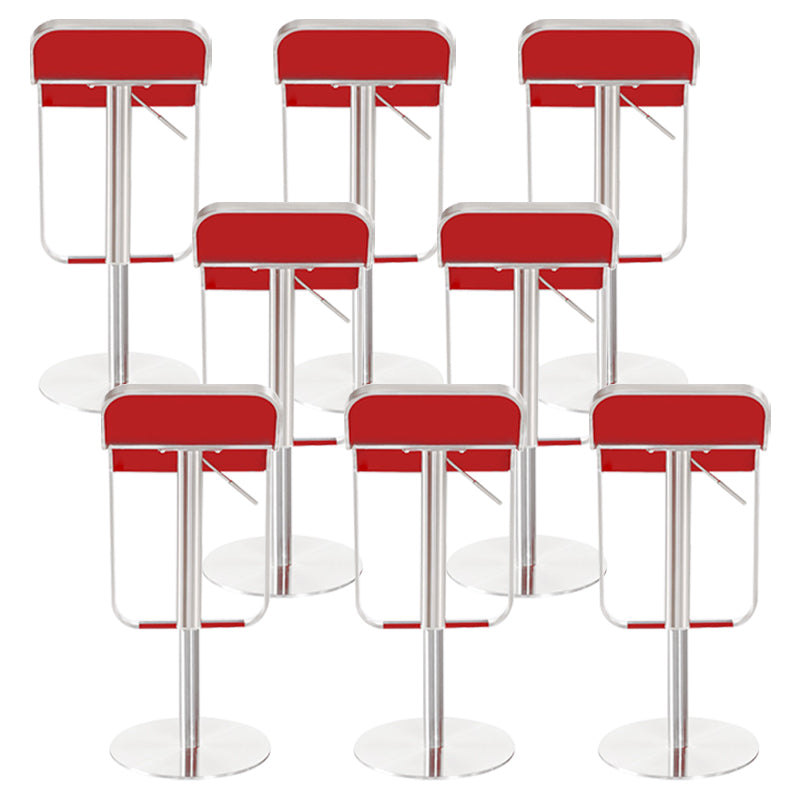 Faux Leather Indoor Counter Chair Contemporary Metal Legs Bar Stools