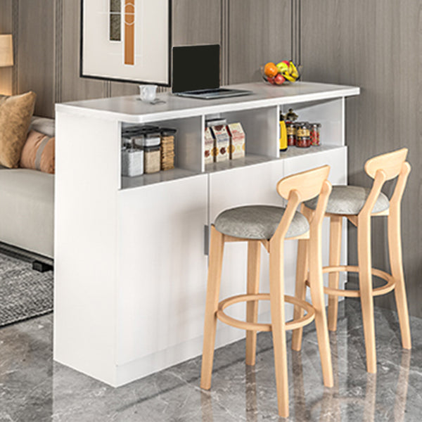 Modern Style Bar Dining Table Rectangle Wood Bar Table for Kitchen