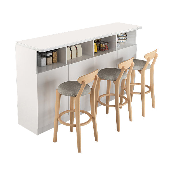 Modern Style Bar Dining Table Rectangle Wood Bar Table for Kitchen