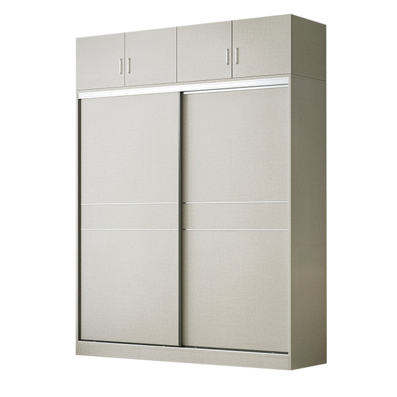 Modern Artificial Wood Wardrobe Freestanding Wardrobe with Sliding Doors for Living Room