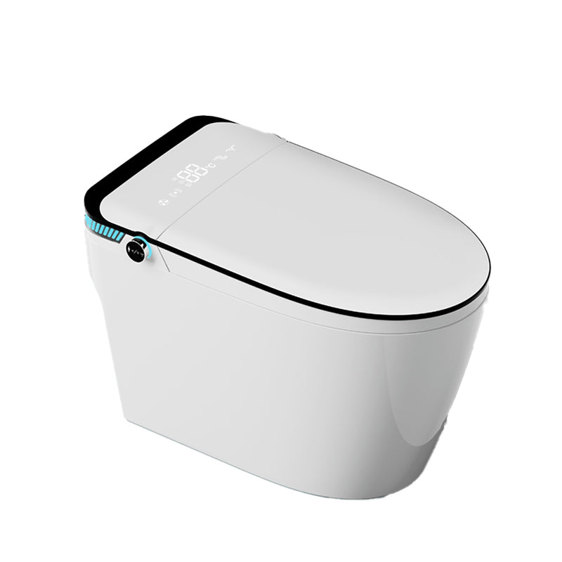Simplicity White Temperature Control Bidet Elongated Toilet Seat Bidet with Heated Seat