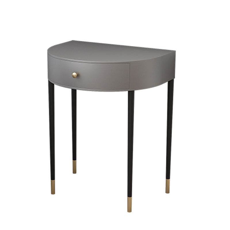 Modern Semicircle Slate Top Table Makeup Vanity with Drawers