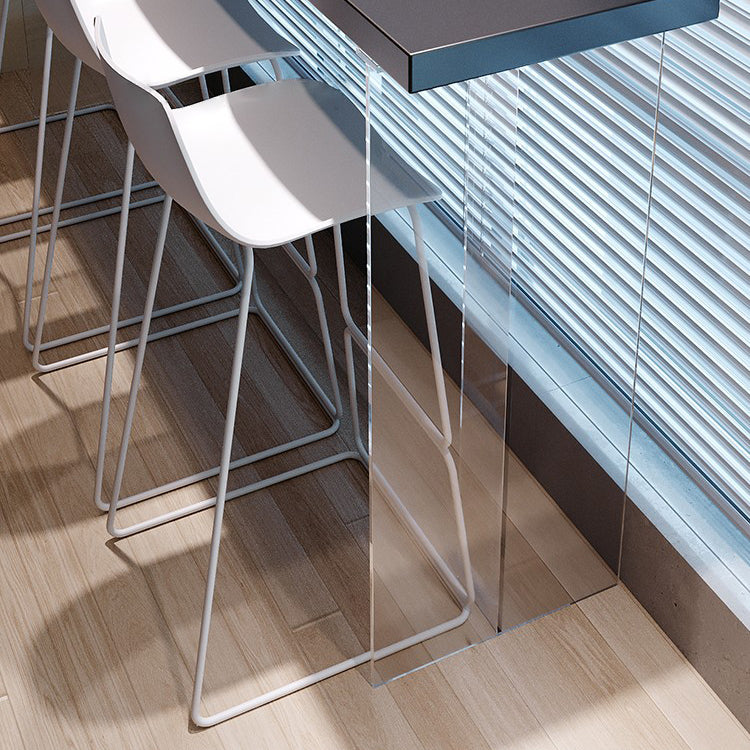 Modern Style Bar Table Set 1/4/5 Pieces Rectangular Solid Wood Bar table with Stools