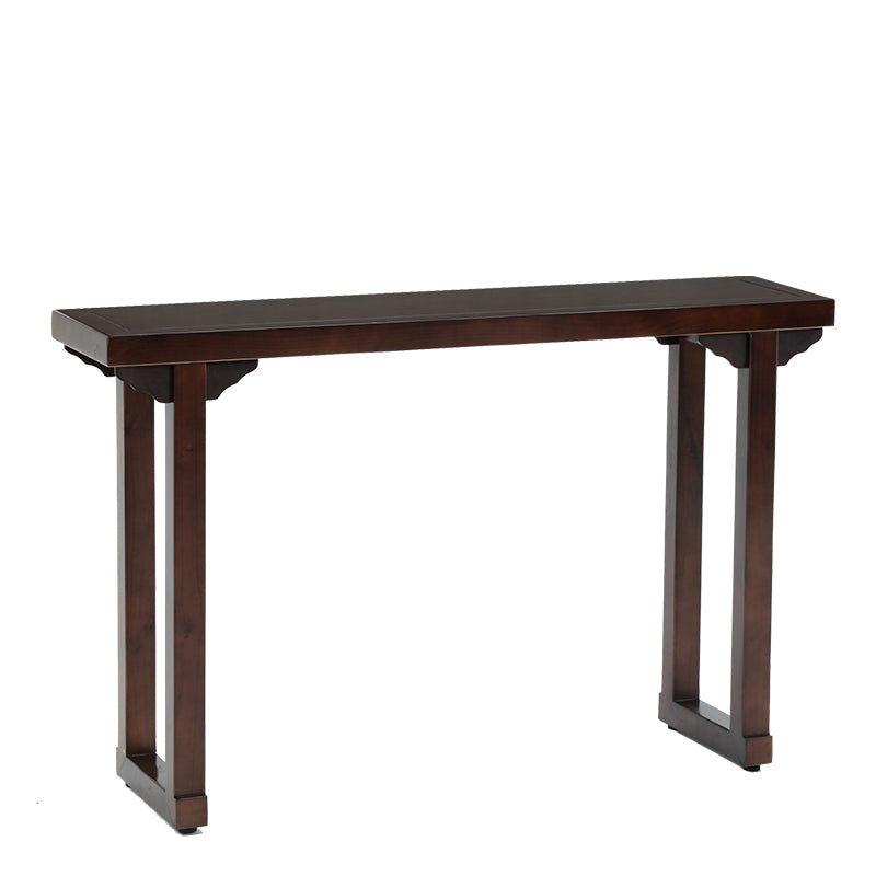 Mid Century Modern Accent Table Rectangle Wood Console Table in Brown