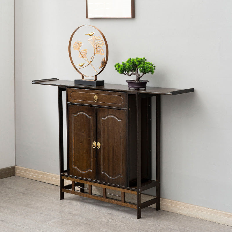 31"H Mid-Century Modern Console Table Single Drawer Sofa Table