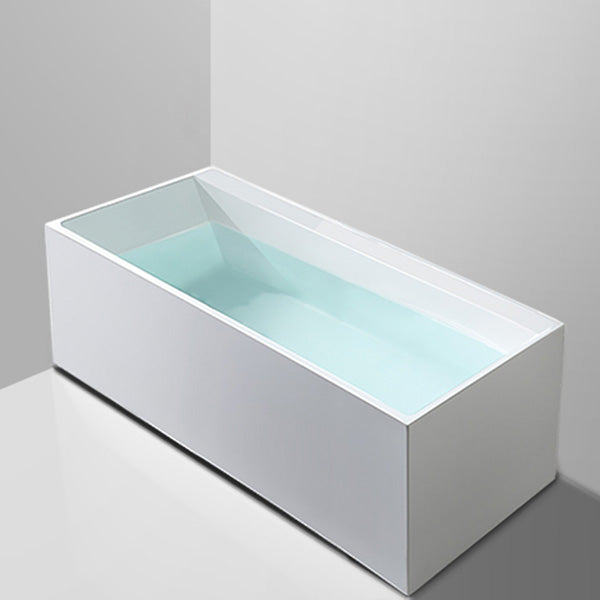 Freestanding Antique Finish Soaking Bathtub Rectangular Modern Bath Tub