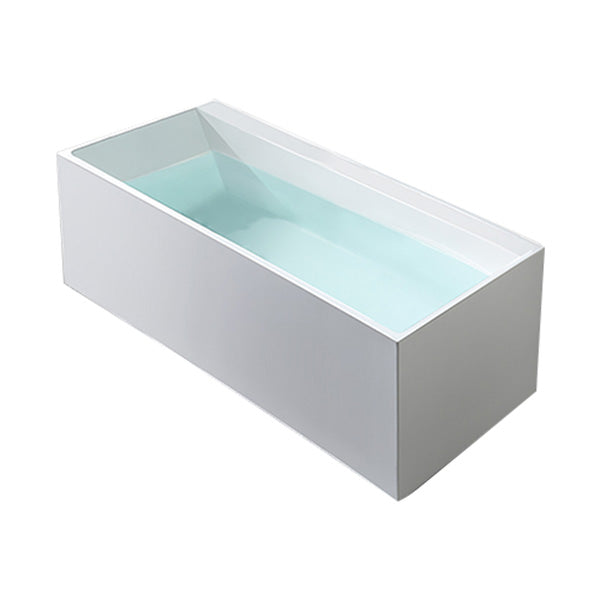 Freestanding Antique Finish Soaking Bathtub Rectangular Modern Bath Tub