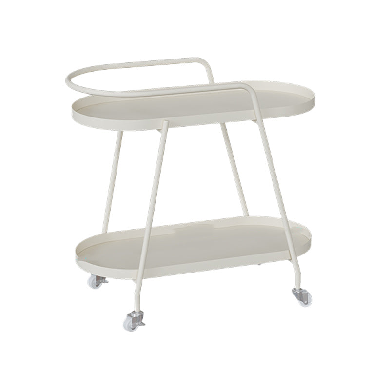 22"H Contemporary Corner Table Metal Double Tier Accent Side Table