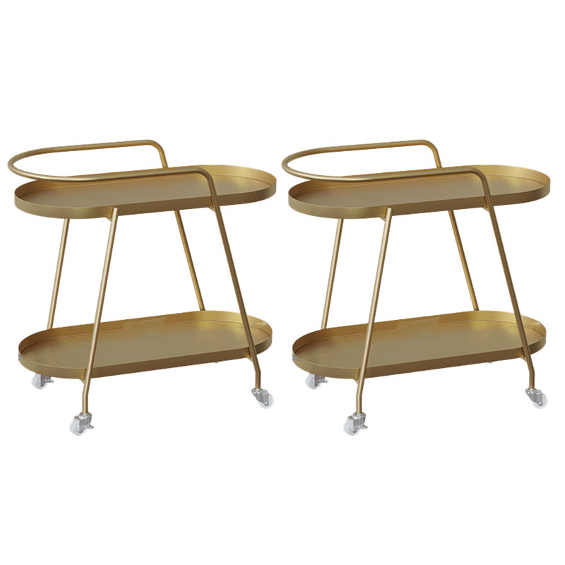 22"H Contemporary Corner Table Metal Double Tier Accent Side Table