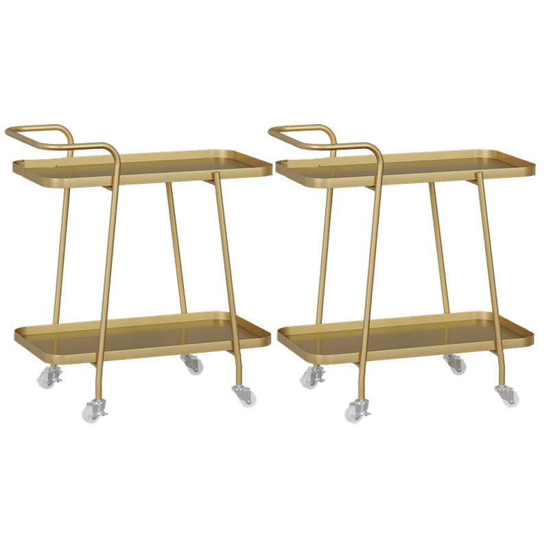 22"H Contemporary Corner Table Metal Double Tier Accent Side Table