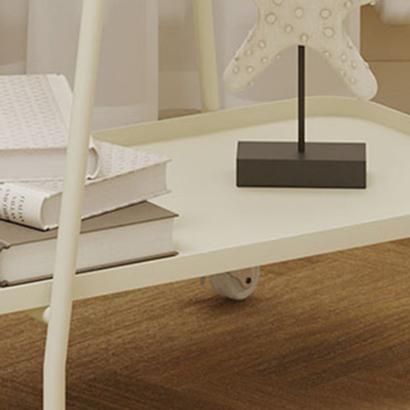 22"H Contemporary Corner Table Metal Double Tier Accent Side Table