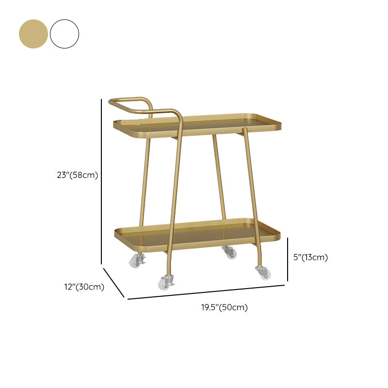 22"H Contemporary Corner Table Metal Double Tier Accent Side Table