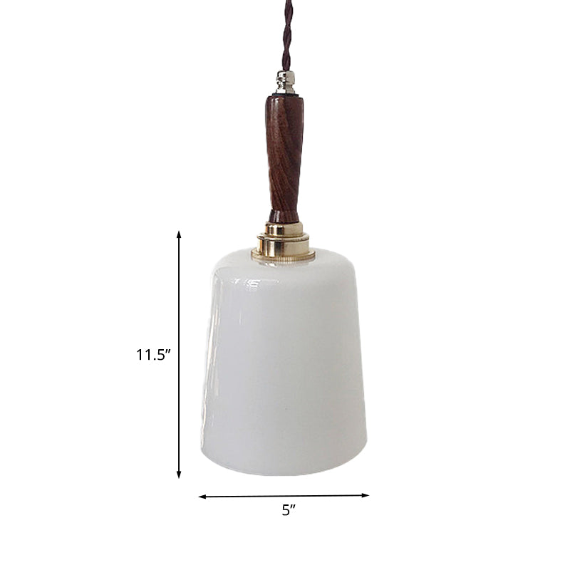 Kit léger suspendu à la cloche en verre blanc lait 1