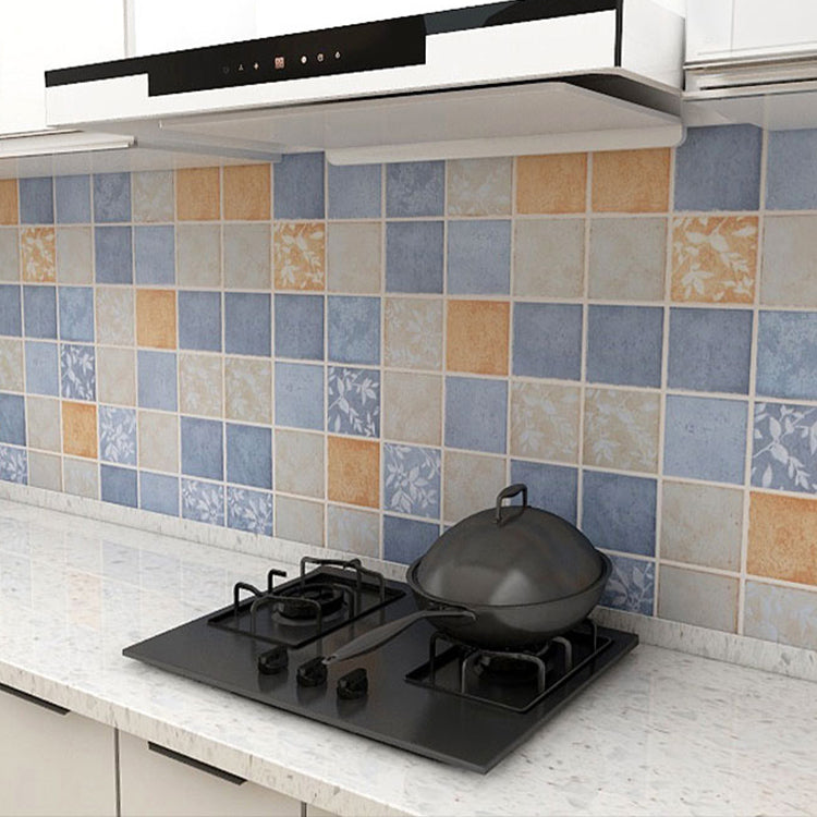 Grid Mosaic Peel & Stick Tile Water-resistant Kitchen Wallpaper