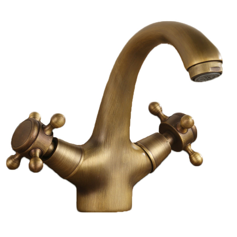 Knob Handle Wide Spread Bathroom Faucet Industrial Lavatory Faucet