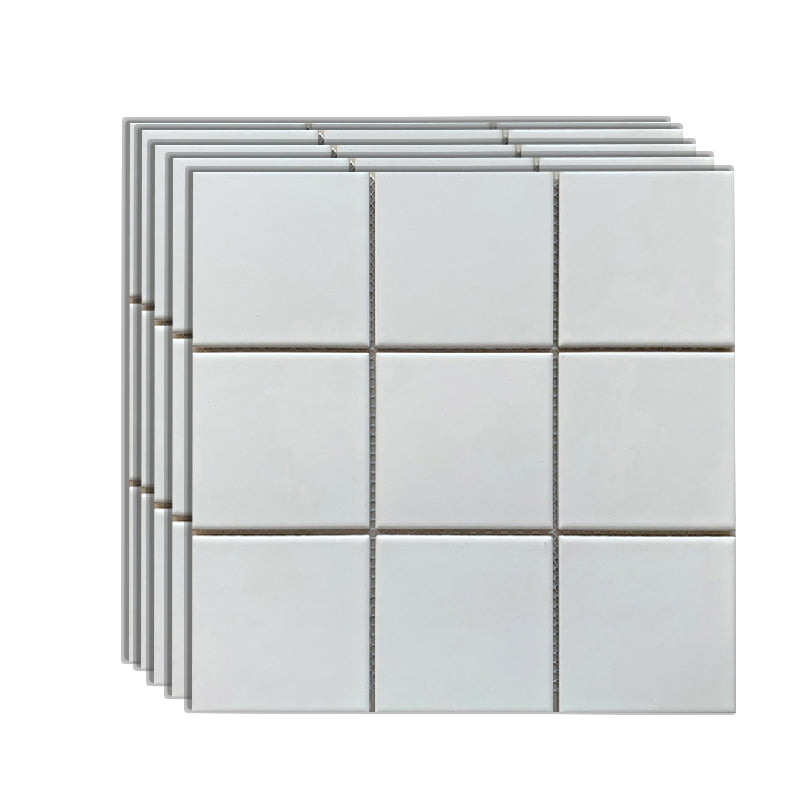 Grid Mosaic Sheet Wall Mixed Material Square Glazed Pressed Floor Tile