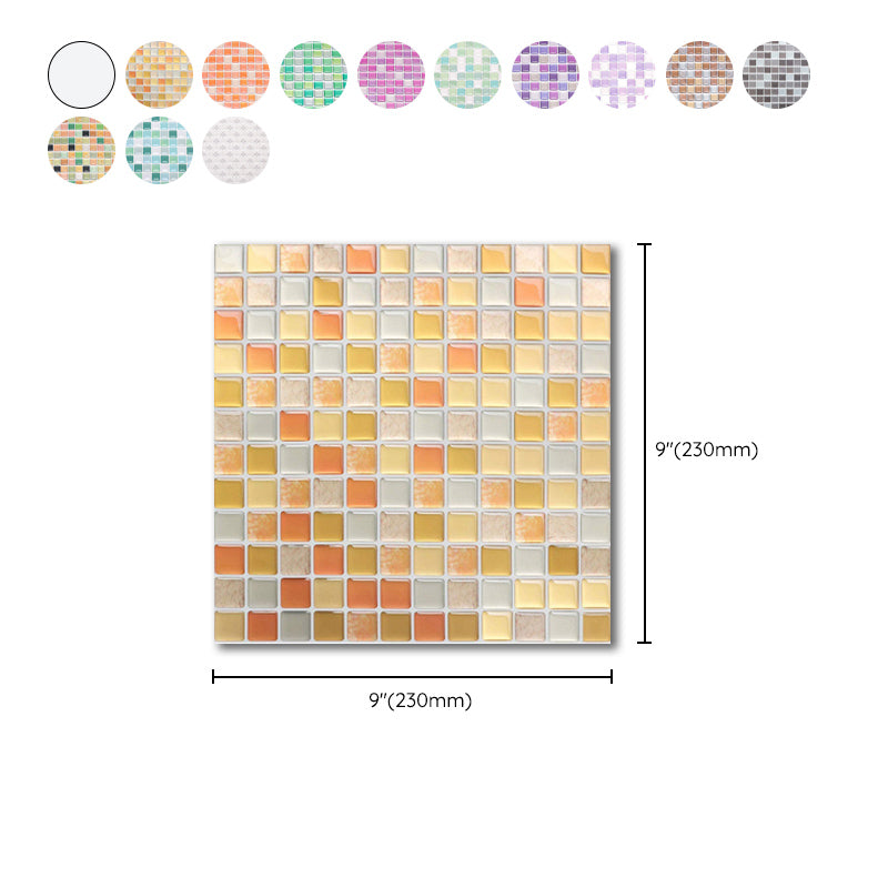 Colorful Mosaic Peel & Stick Tile Water-resistant for Backsplash Wall