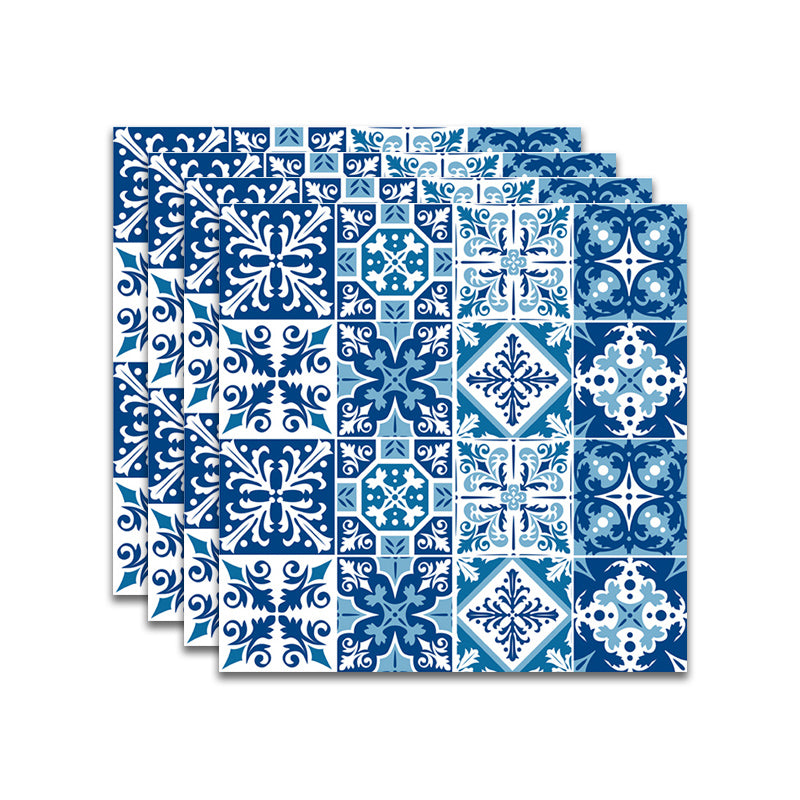 Spanish Pattern Singular Tile Mildew Resistant Peel & Stick Tile for Backsplash Wall