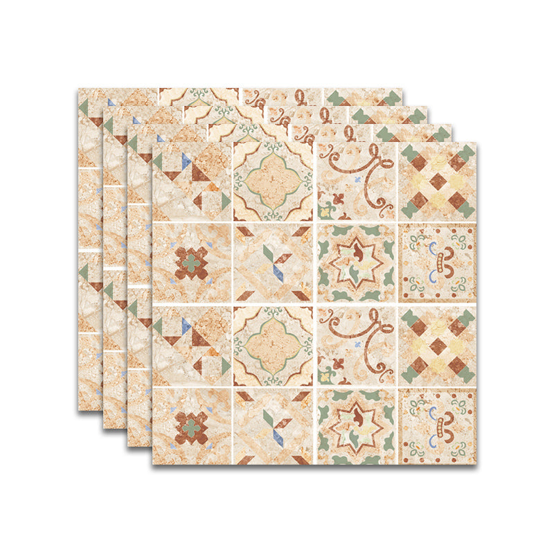 Spanish Pattern Singular Tile Mildew Resistant Peel & Stick Tile for Backsplash Wall