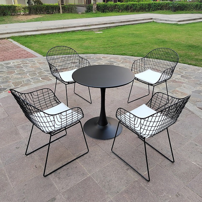 1/2/3/4/5 Pieces Bistro Table Set Modern Metal Patio Dining Table Set