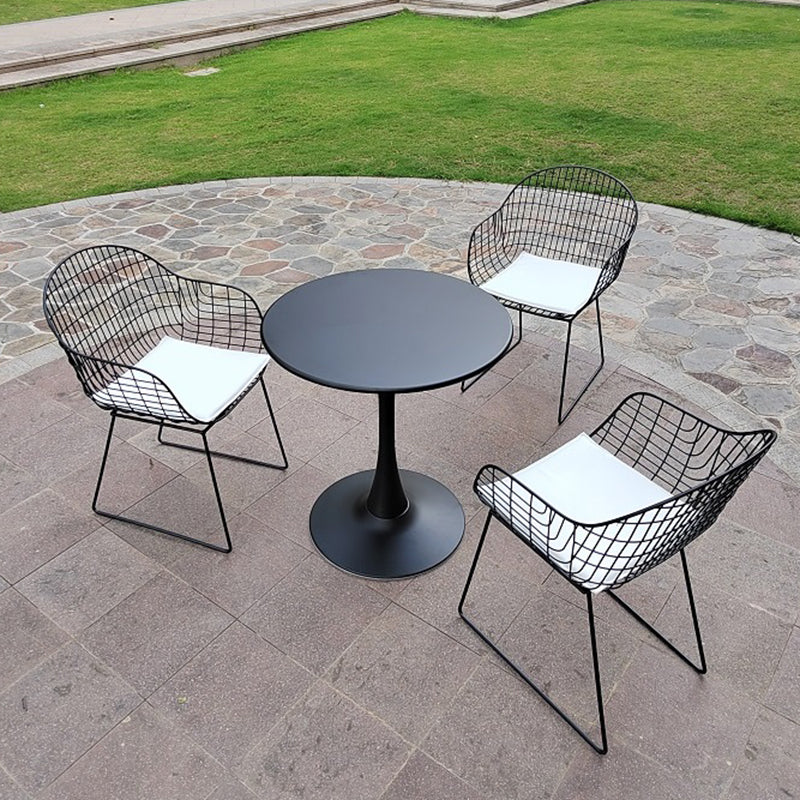 1/2/3/4/5 Pieces Bistro Table Set Modern Metal Patio Dining Table Set