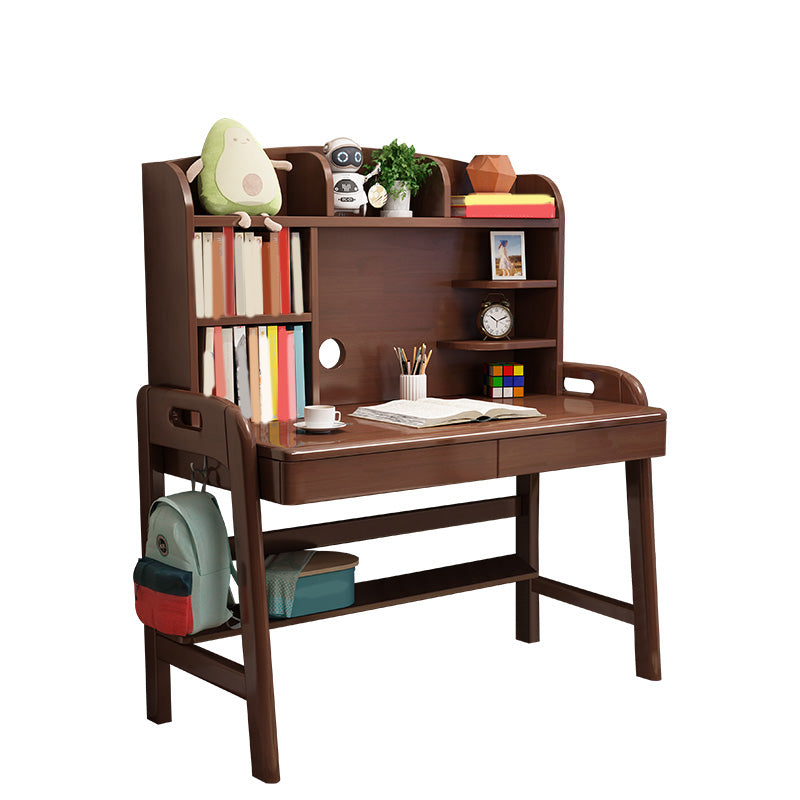23.6" Width Child Desk Writing Desk with Drawer Solid Wood Kids Desk