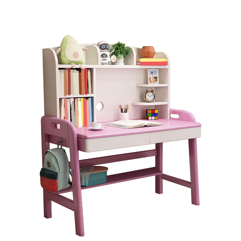 23.6" Width Child Desk Writing Desk with Drawer Solid Wood Kids Desk