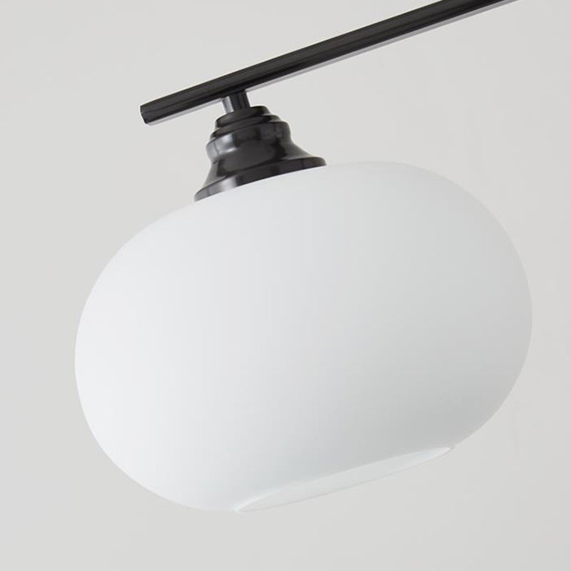 3/4-Light Contemporary Kitchen Island Lighting Shaded Ceiling Light in Golden/Black