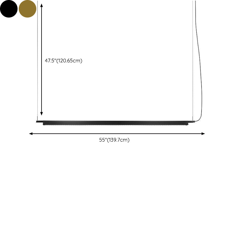 Modern Golden/Black Ceiling Light LED Kitchen Island Lighting for Home