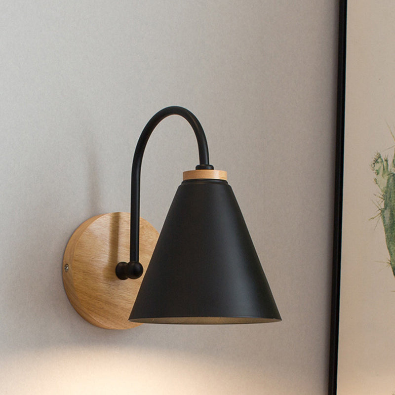 Metal Cone Shape Wall Sconce Modern Style 1 Light Wall Light Sconce