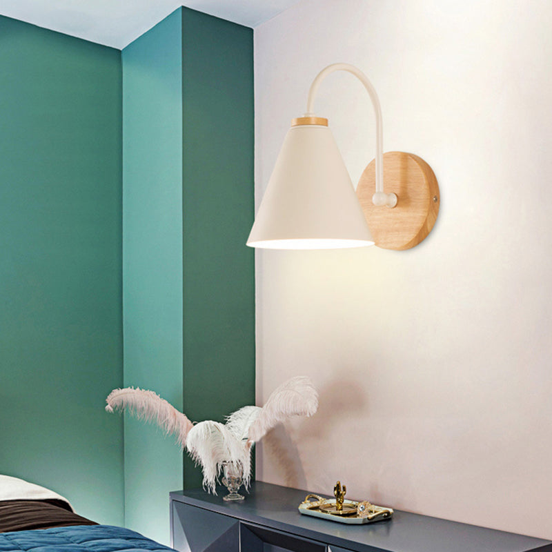 Metal Cone Shape Wall Sconce Modern Style 1 Light Wall Light Sconce