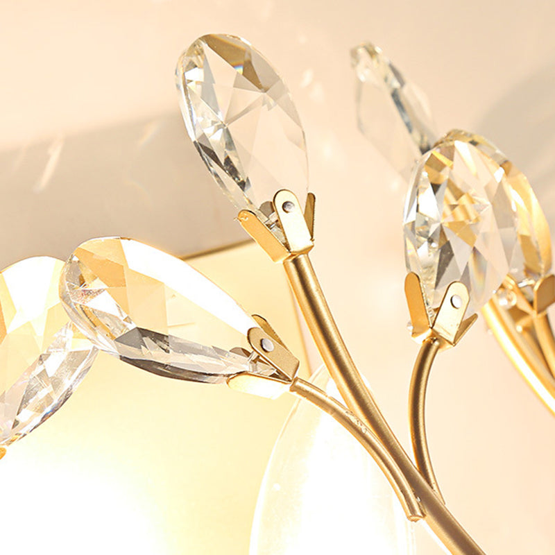Crystal Unique Shape Wall Sconce Modern Style 1 Light Wall Light Sconce