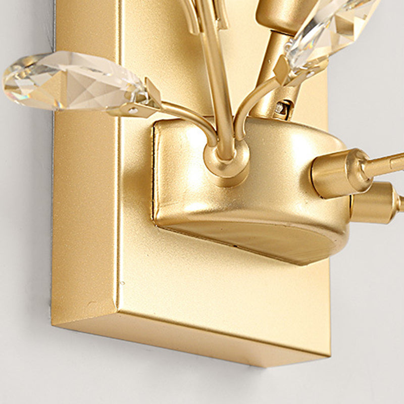 Crystal Unique Shape Wall Sconce Modern Style 1 Light Wall Light Sconce