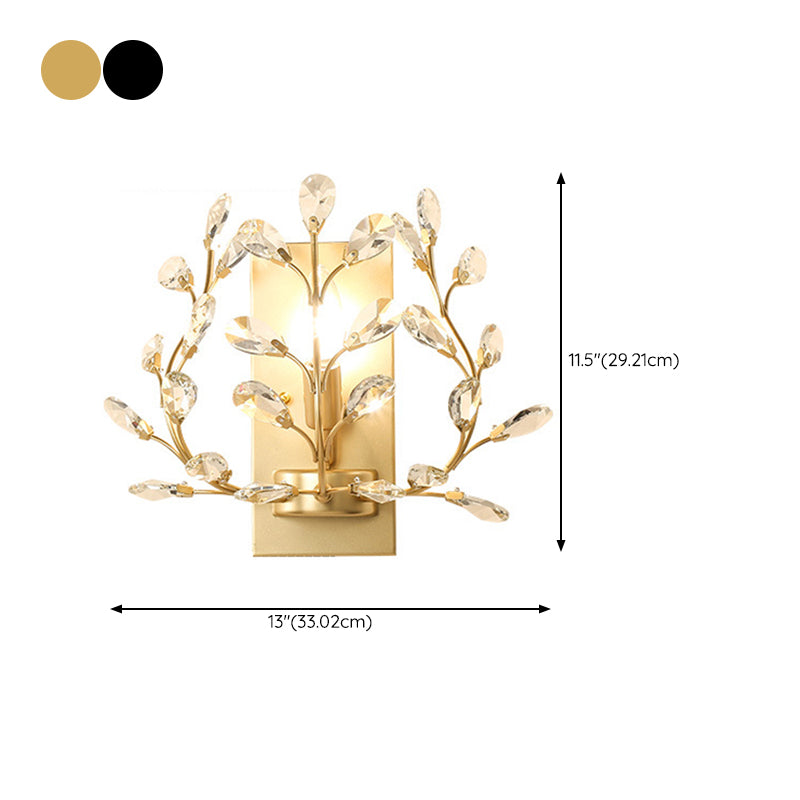Crystal Unique Shape Wall Sconce Modern Style 1 Light Wall Light Sconce