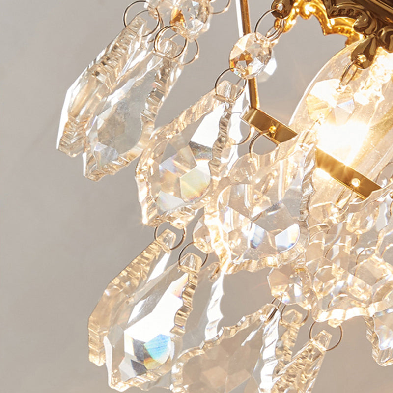 Crystal Geometric Shape Wall Sconce Modern Style 1 Light Wall Light Sconce