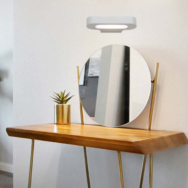 Modern Simple Aluminum Vanity Light Ellipse Shape Vanity Lamp for Shower Room