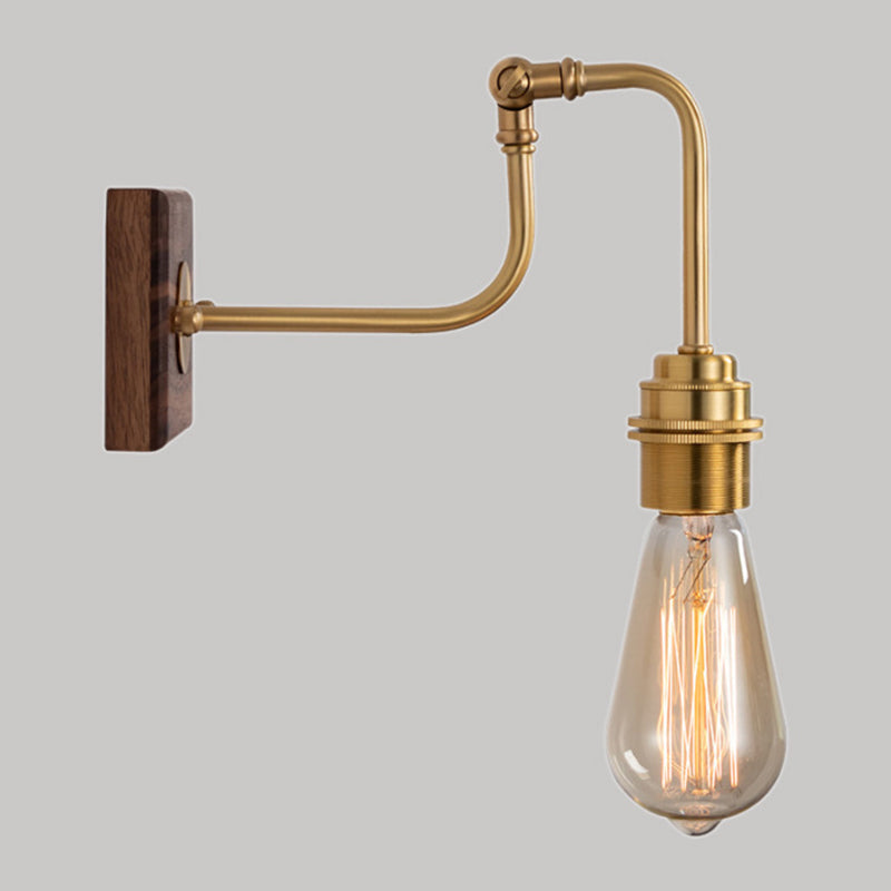 Japanese Style Wooden Vanity Light Adjustable Vanity Lamp for Shower Room