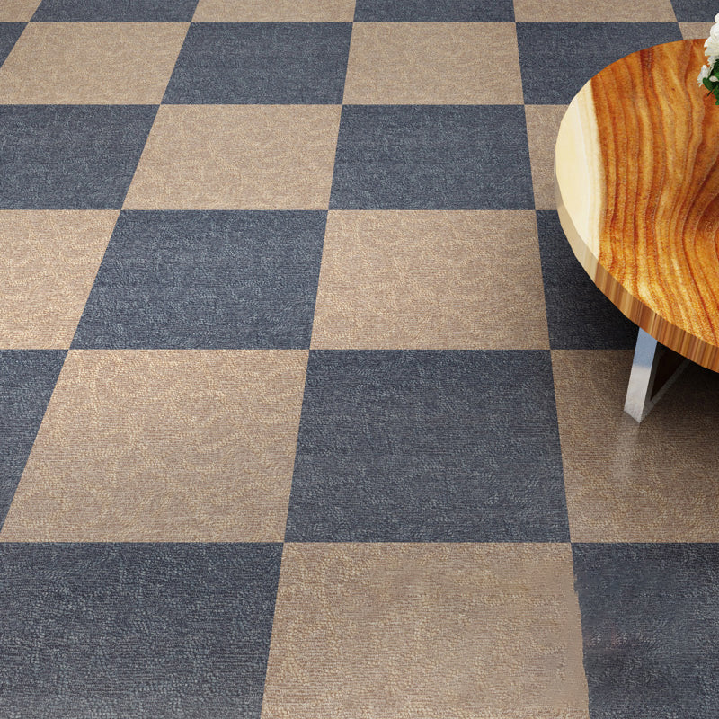 Modern Water Resistant Plastic Floor Fabric Look Square Edge Floor Tiles
