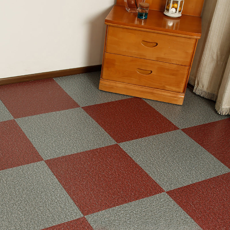 Modern Water Resistant Plastic Floor Fabric Look Square Edge Floor Tiles