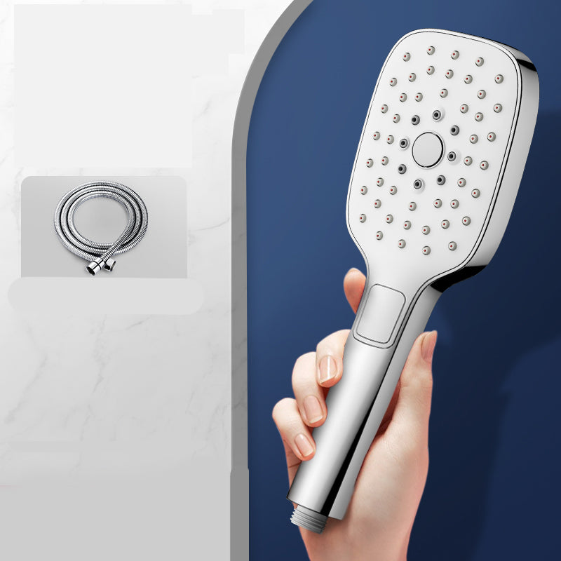 Modern Rectangular Hand Shower Adjustable Spray Pattern Wall-Mount Hand Shower