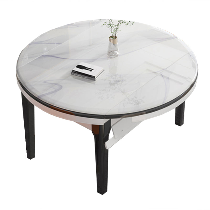 Glossy White Dining Table Set 1/7 Pieces Dinette Set with Chairs