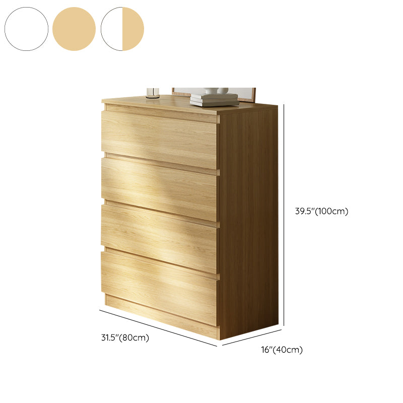 Contemporary Engineered Wood Vertical Storage Chest Bedroom Chest with Drawers