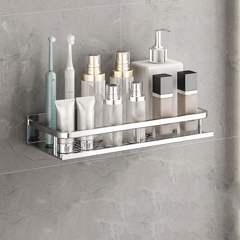 Silver Bathroom Accessory Set Metal 1/2/3 - Piece Bath Shelf