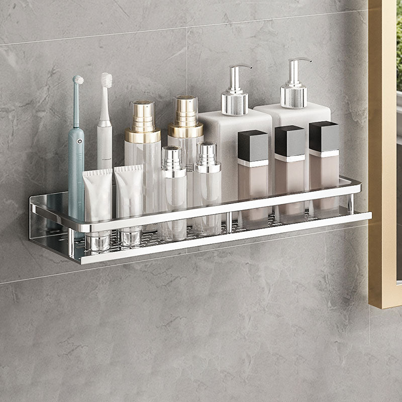 Silver Bathroom Accessory Set Metal 1/2/3 - Piece Bath Shelf